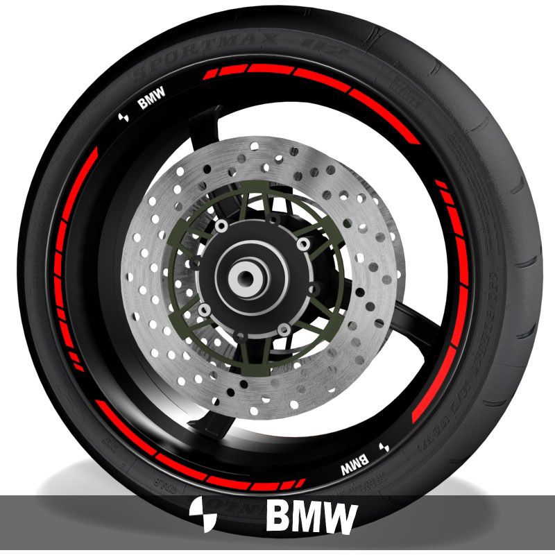 BMW Accesories & Vinyls wheel sticker stripes with logos
