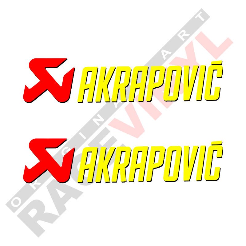 Akrapovic Accesories & Vinyls sponsors sticker decals